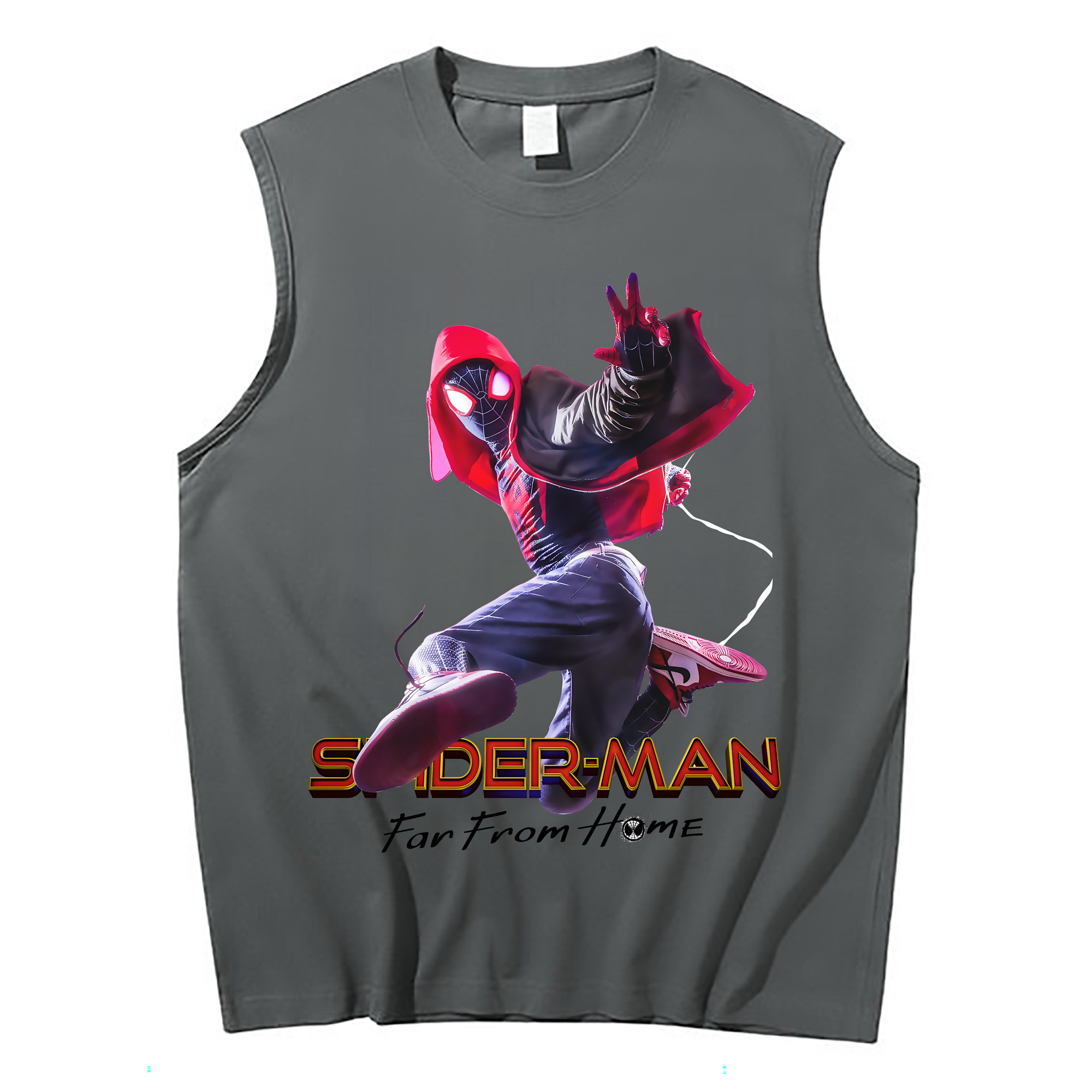 （画像用） Spider Man スパイダーマン コットン100％タンクトップ（フロントプリント）